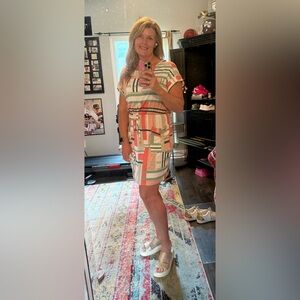 The Webster Miami Cute DRESS! 🤩 
Striped Multicolor Drawstring Skirt NWOT